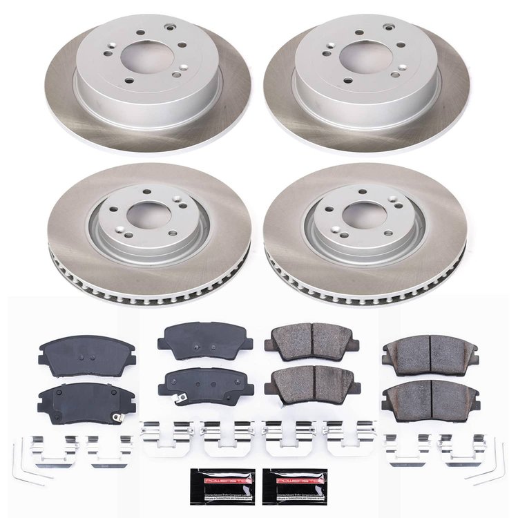 SC7920 Semi-Coated Rotor & Low-Dust Ceramic Brake Pad Kit