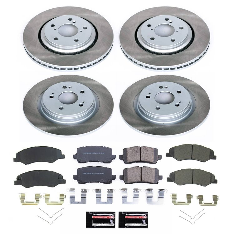 SC7923 Semi-Coated Rotor & Low-Dust Ceramic Brake Pad Kit