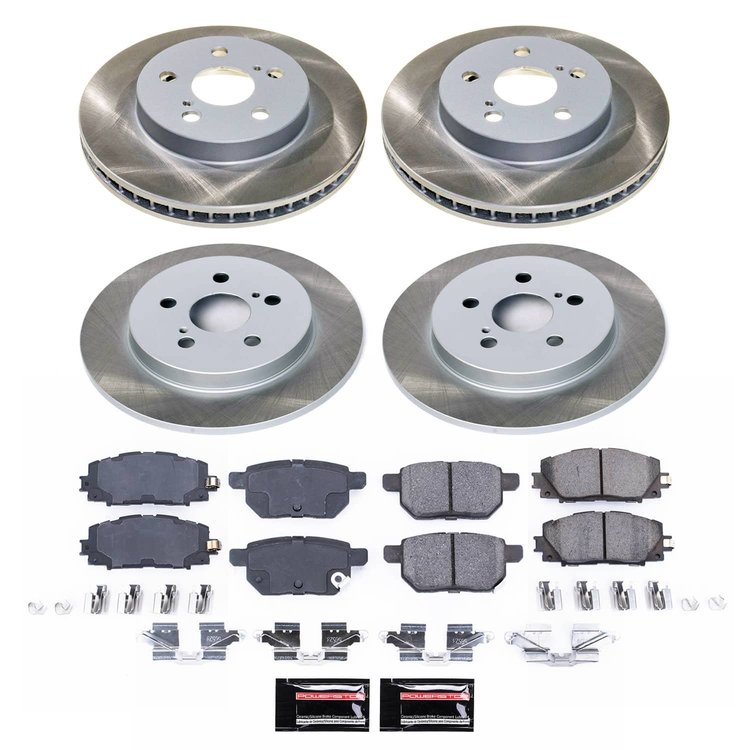 SC7924 Semi-Coated Rotor & Low-Dust Ceramic Brake Pad Kit