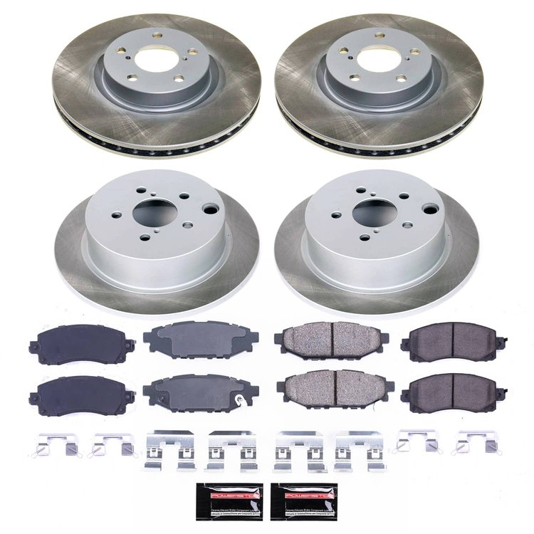 SC7926 Semi-Coated Rotor & Low-Dust Ceramic Brake Pad Kit