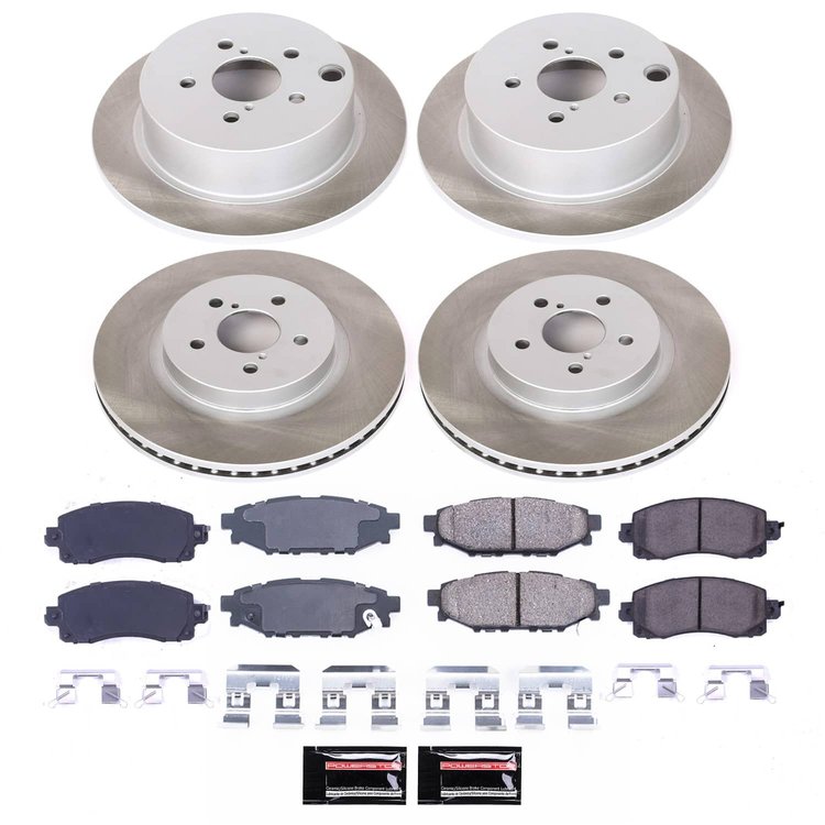 SC7927 Semi-Coated Rotor & Low-Dust Ceramic Brake Pad Kit