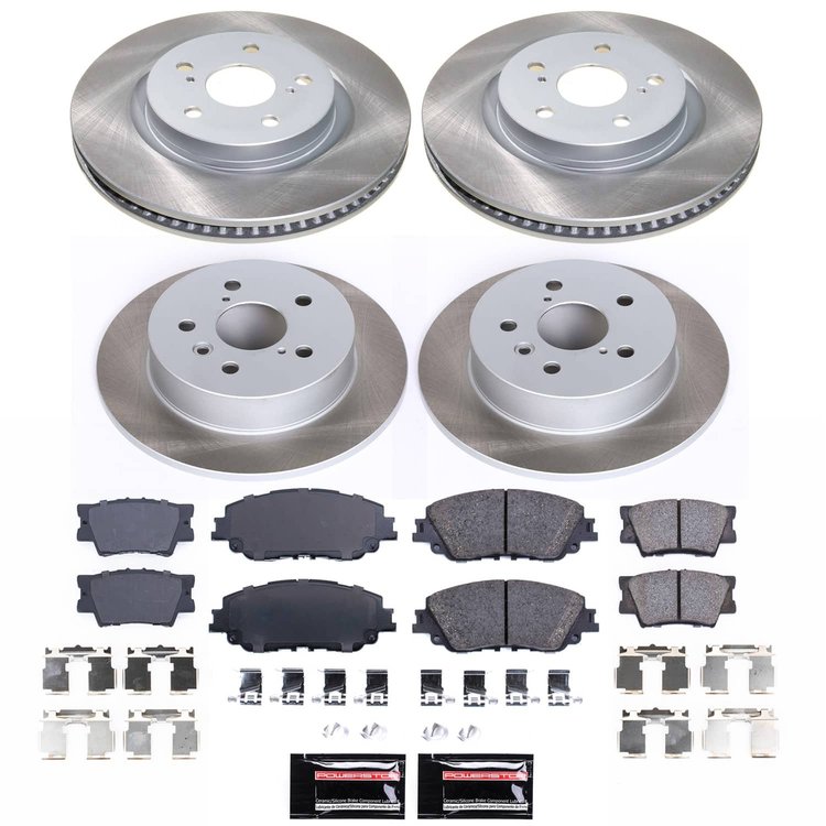 SC7931 Semi-Coated Rotor & Low-Dust Ceramic Brake Pad Kit