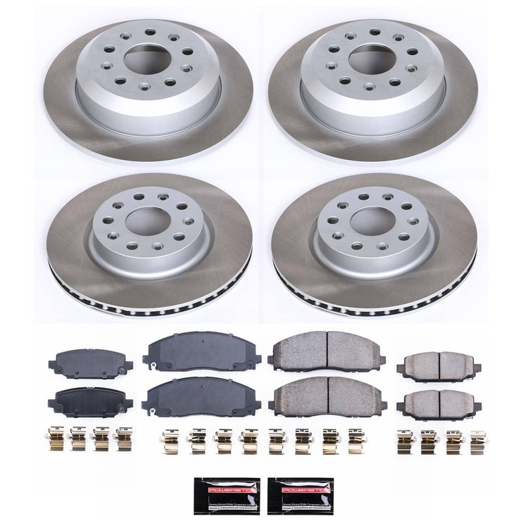 SC7939 Semi-Coated Rotor & Low-Dust Ceramic Brake Pad Kit