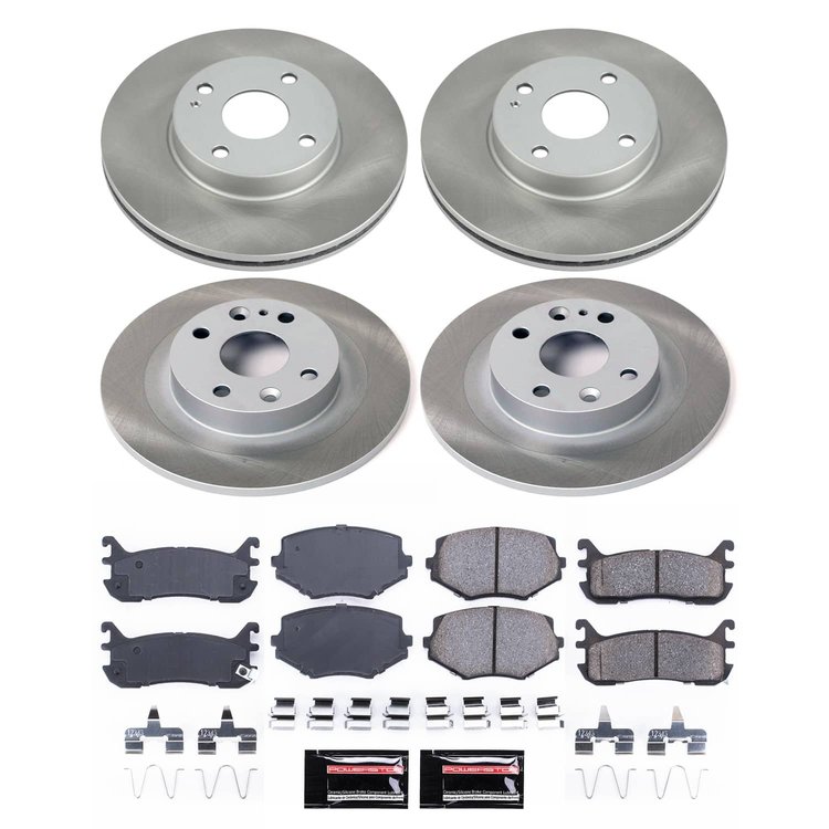 SC794 Semi-Coated Rotor & Low-Dust Ceramic Brake Pad Kit