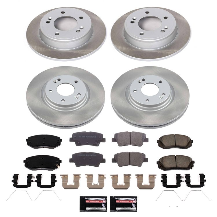 SC8012 Semi-Coated Rotor & Low-Dust Ceramic Brake Pad Kit