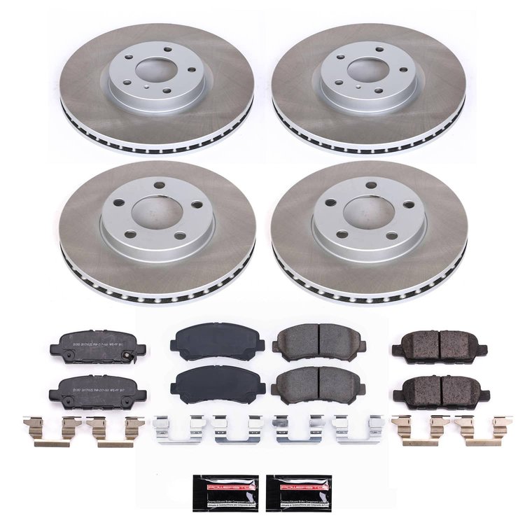 SC8059 Semi-Coated Rotor & Low-Dust Ceramic Brake Pad Kit