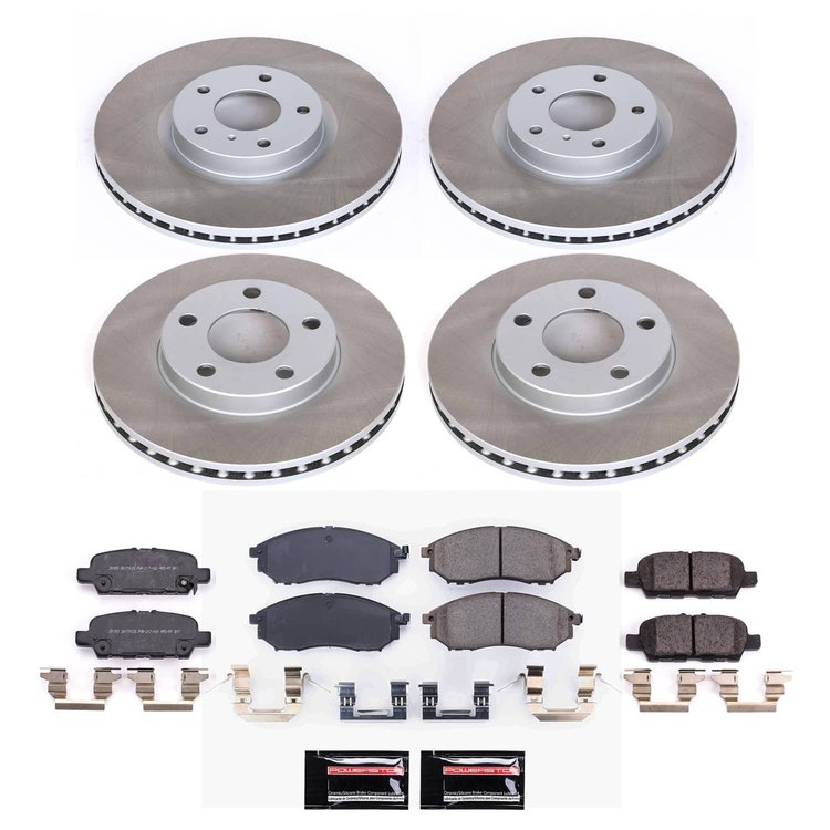 SC8060 Semi-Coated Rotor & Low-Dust Ceramic Brake Pad Kit