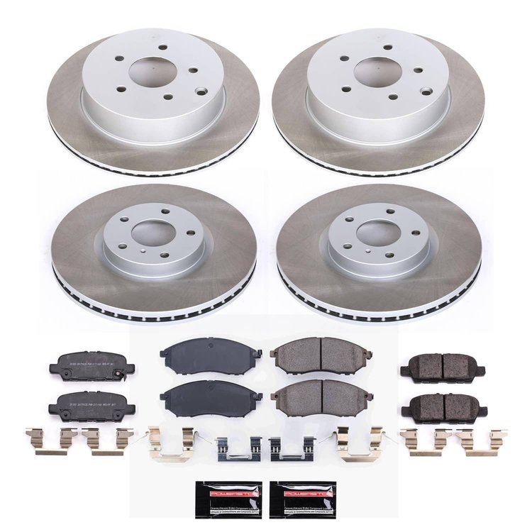 SC8061 Semi-Coated Rotor & Low-Dust Ceramic Brake Pad Kit