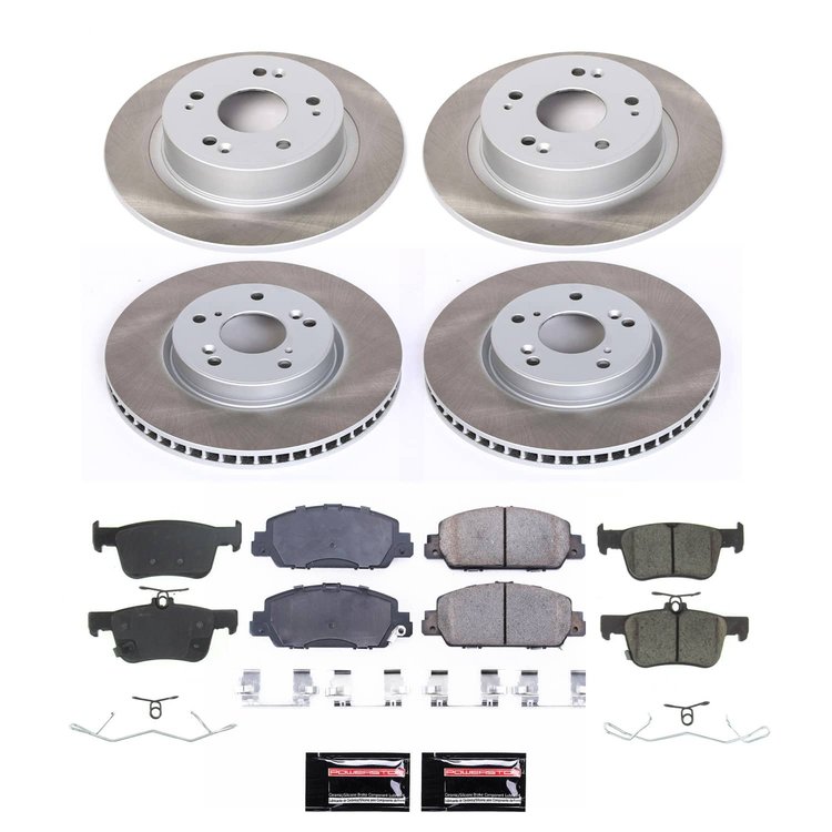 SC8066 Semi-Coated Rotor & Low-Dust Ceramic Brake Pad Kit