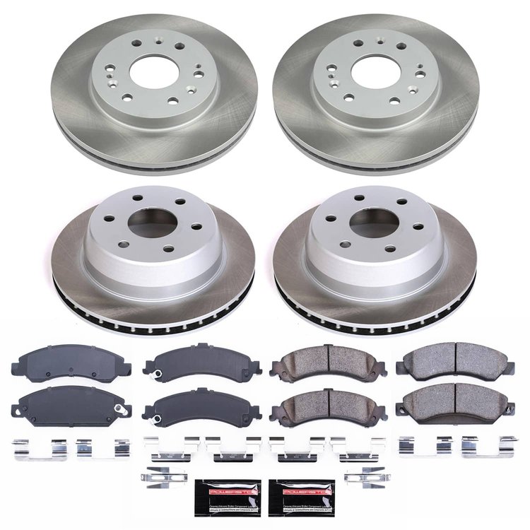 SC8071 Semi-Coated Rotor & Low-Dust Ceramic Brake Pad Kit