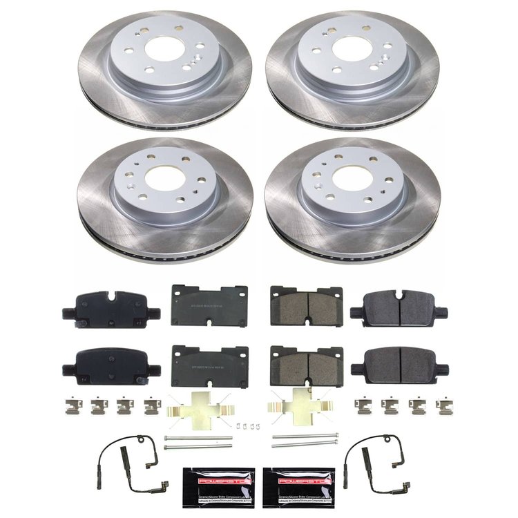 SC8171 Semi-Coated Rotor & Low-Dust Ceramic Brake Pad Kit