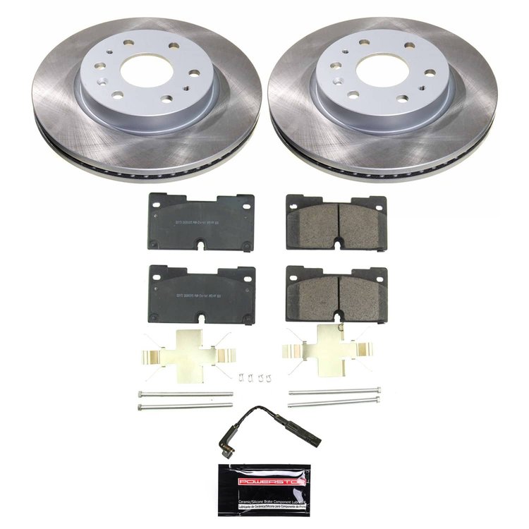 SC8172 Semi-Coated Rotor & Low-Dust Ceramic Brake Pad Kit