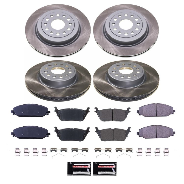 SC8182 Semi-Coated Rotor & Low-Dust Ceramic Brake Pad Kit