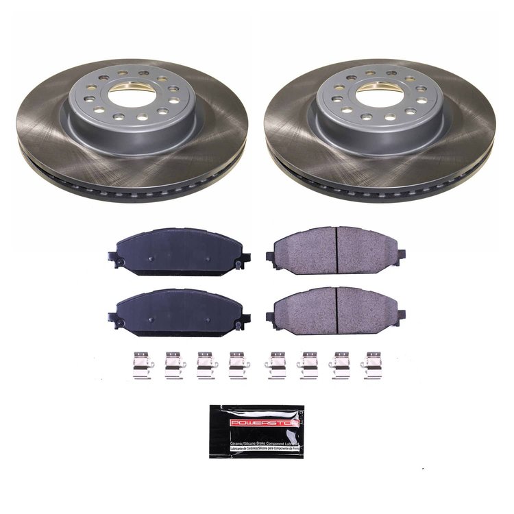 SC8183 Semi-Coated Rotor & Low-Dust Ceramic Brake Pad Kit