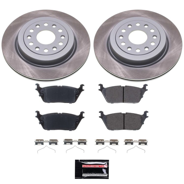 SC8184 Semi-Coated Rotor & Low-Dust Ceramic Brake Pad Kit
