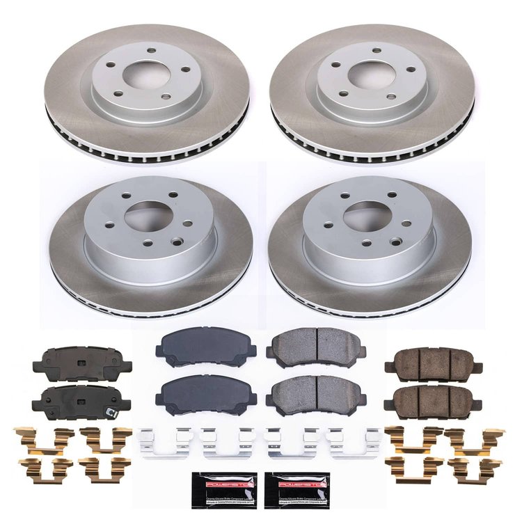 SC8268 Semi-Coated Rotor & Low-Dust Ceramic Brake Pad Kit
