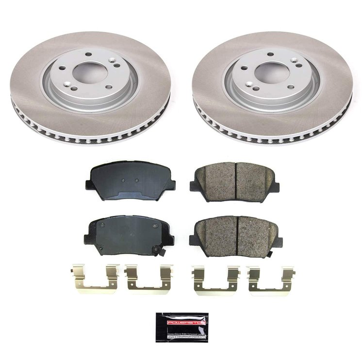 SC8271 Semi-Coated Rotor & Low-Dust Ceramic Brake Pad Kit