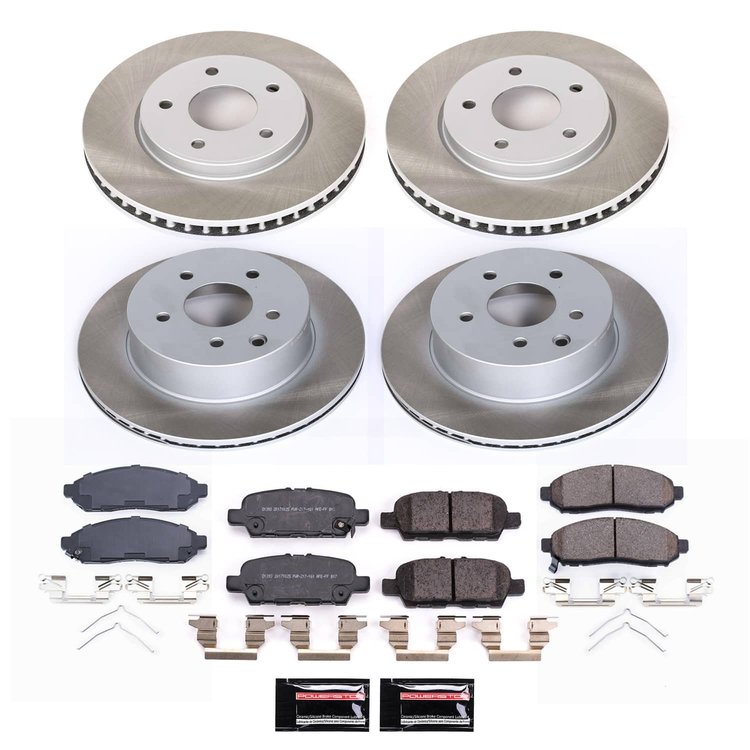 SC8272 Semi-Coated Rotor & Low-Dust Ceramic Brake Pad Kit