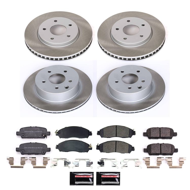 SC8273 Semi-Coated Rotor & Low-Dust Ceramic Brake Pad Kit