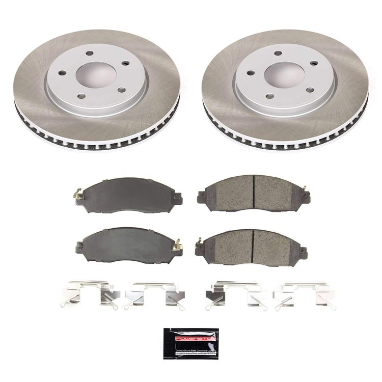 SC8275 Semi-Coated Rotor & Low-Dust Ceramic Brake Pad Kit
