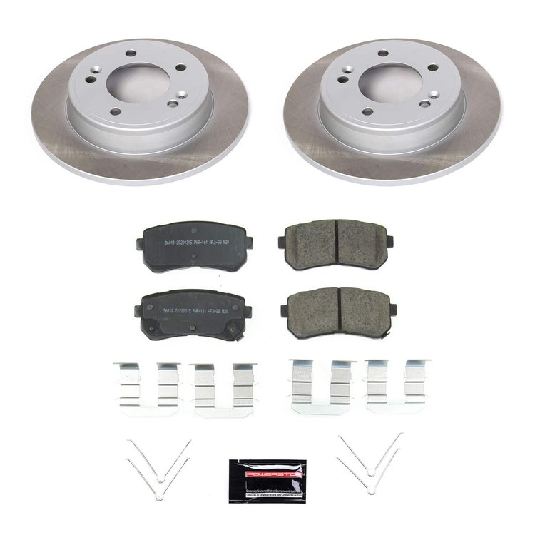 SC8277 Semi-Coated Rotor & Low-Dust Ceramic Brake Pad Kit