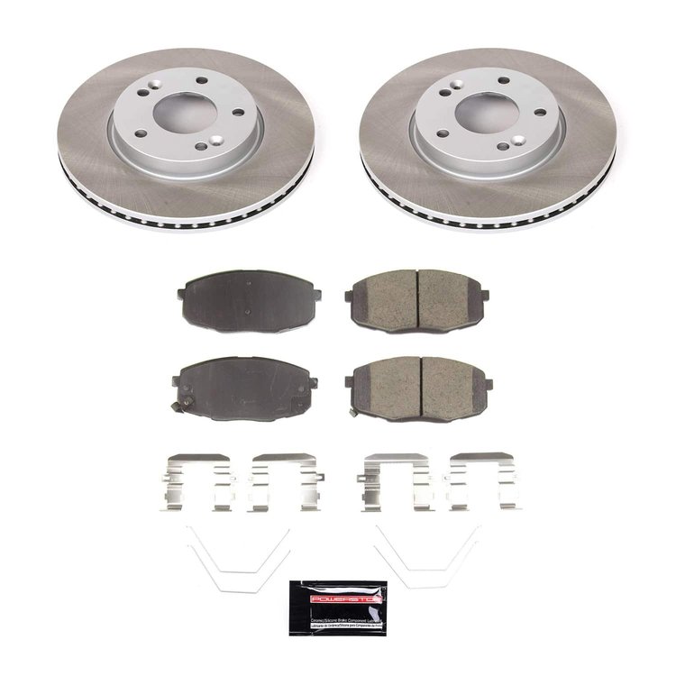 SC8279 Semi-Coated Rotor & Low-Dust Ceramic Brake Pad Kit