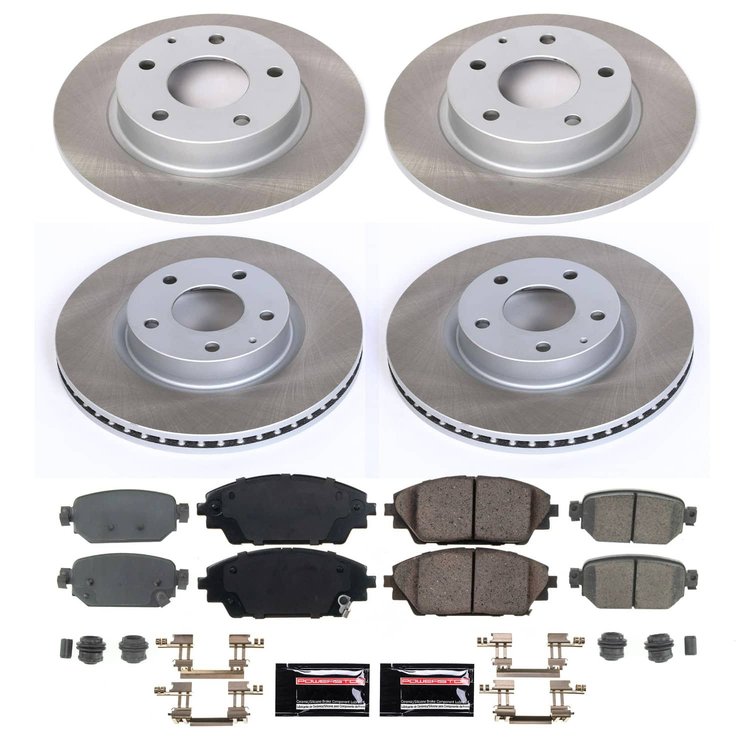 SC8282 Semi-Coated Rotor & Low-Dust Ceramic Brake Pad Kit