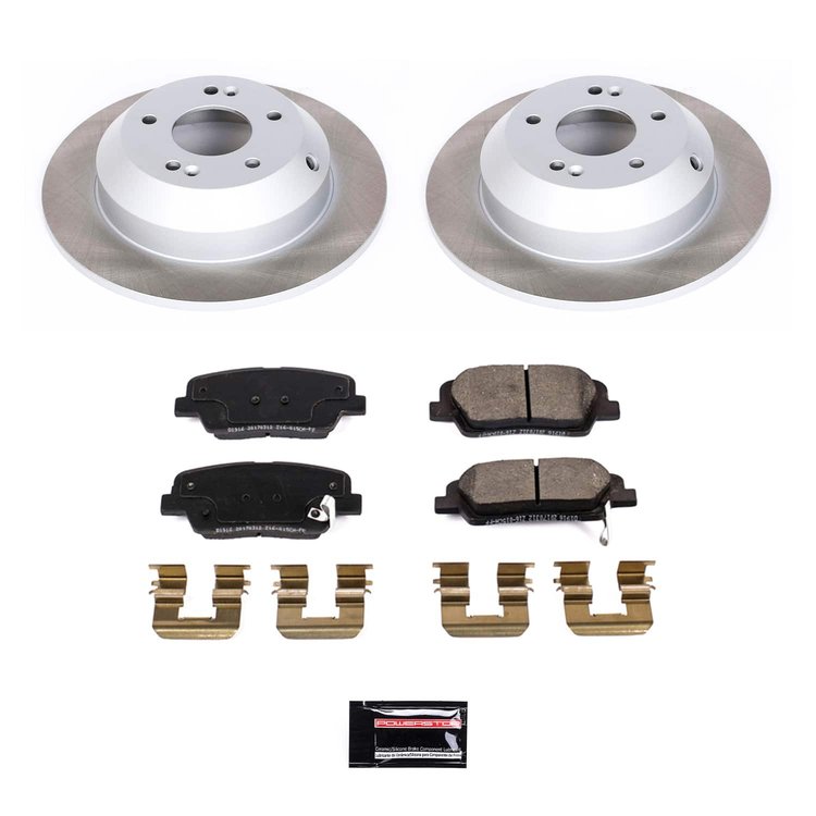 SC8283 Semi-Coated Rotor & Low-Dust Ceramic Brake Pad Kit