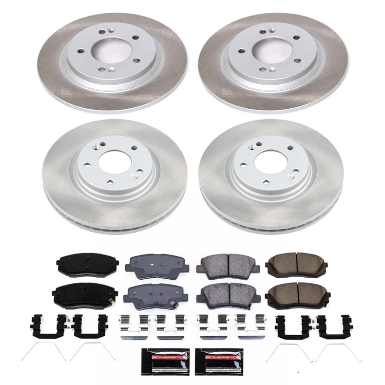 SC8284 Semi-Coated Rotor & Low-Dust Ceramic Brake Pad Kit