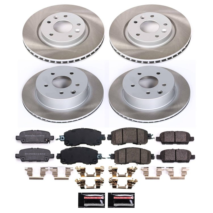 SC8288 Semi-Coated Rotor & Low-Dust Ceramic Brake Pad Kit