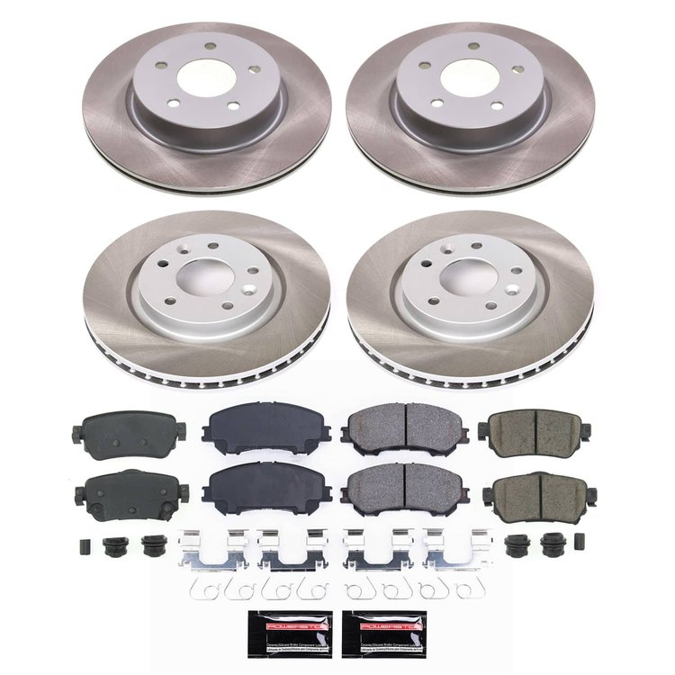 SC8289 Semi-Coated Rotor & Low-Dust Ceramic Brake Pad Kit