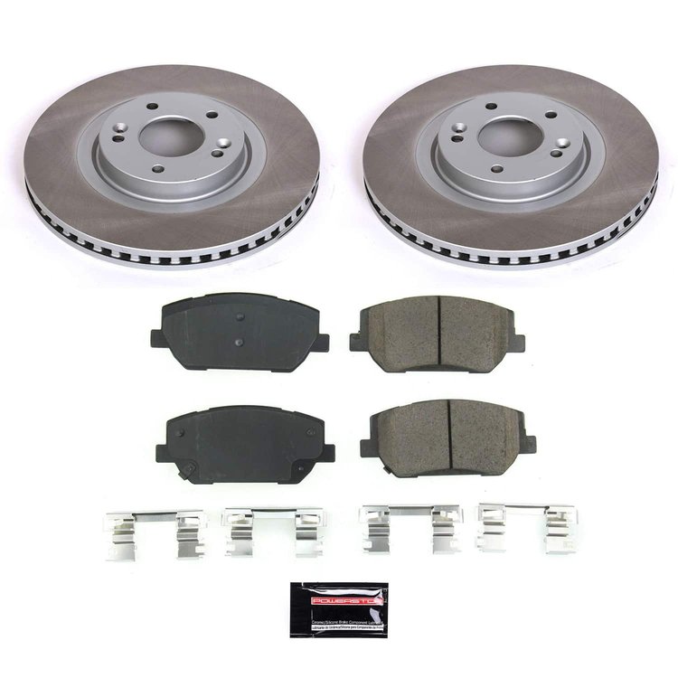 SC8309 Semi-Coated Rotor & Low-Dust Ceramic Brake Pad Kit