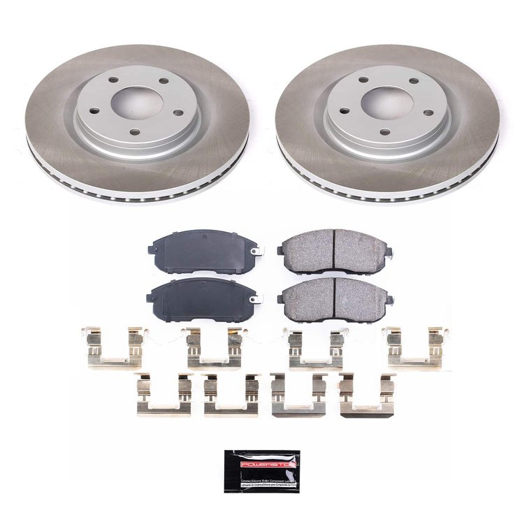 SC8327 Semi-Coated Rotor & Low-Dust Ceramic Brake Pad Kit