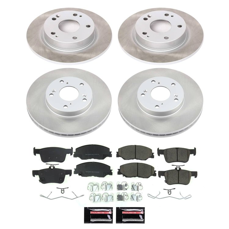 SC8343 Semi-Coated Rotor & Low-Dust Ceramic Brake Pad Kit