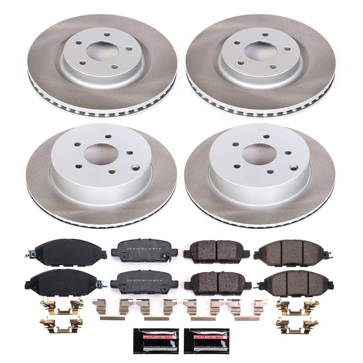 SC8347 Semi-Coated Rotor & Low-Dust Ceramic Brake Pad Kit