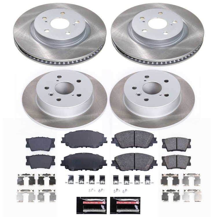 SC8348 Semi-Coated Rotor & Low-Dust Ceramic Brake Pad Kit