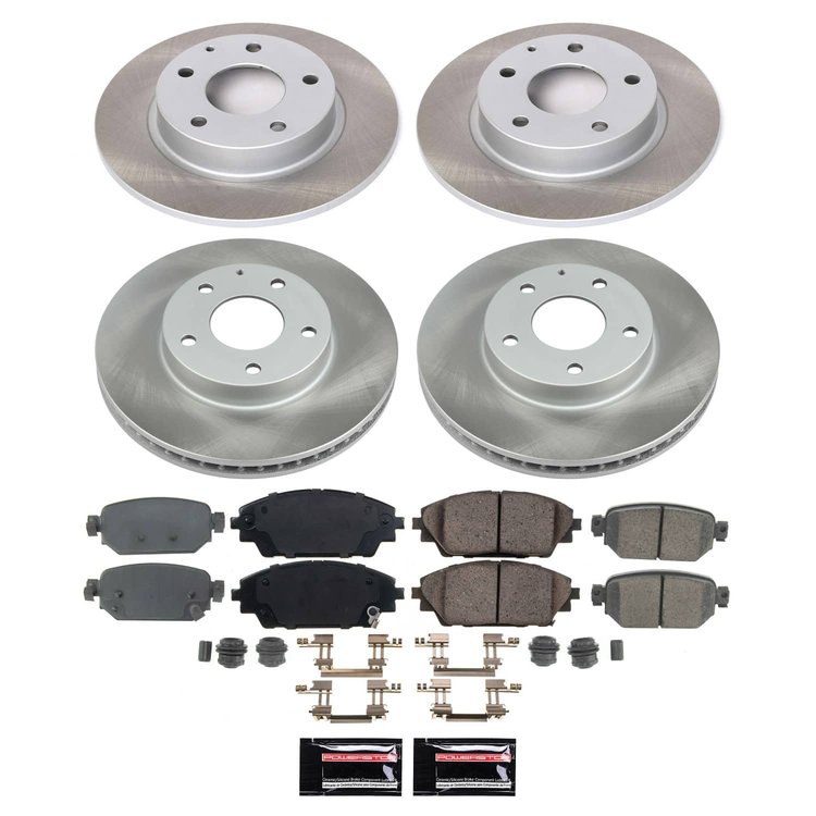 SC8350 Semi-Coated Rotor & Low-Dust Ceramic Brake Pad Kit