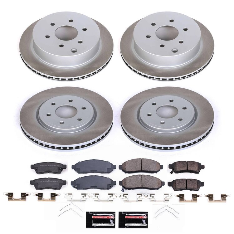 SC8358 Semi-Coated Rotor & Low-Dust Ceramic Brake Pad Kit