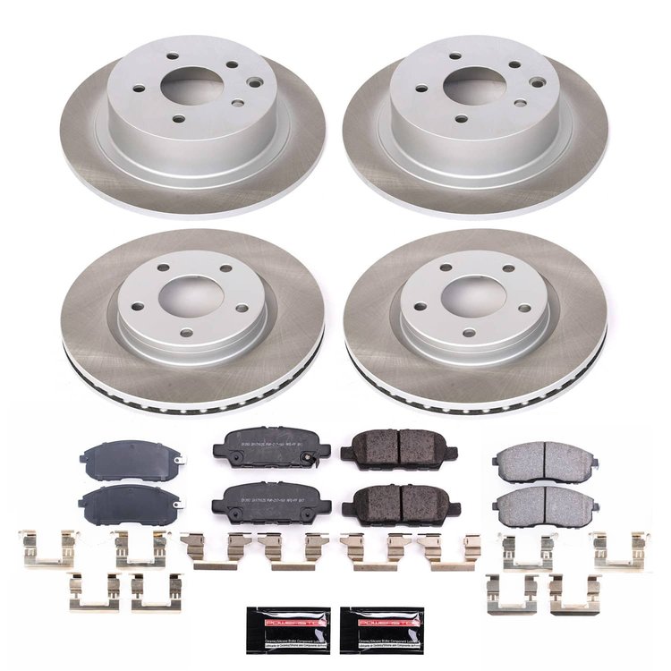 SC8359 Semi-Coated Rotor & Low-Dust Ceramic Brake Pad Kit