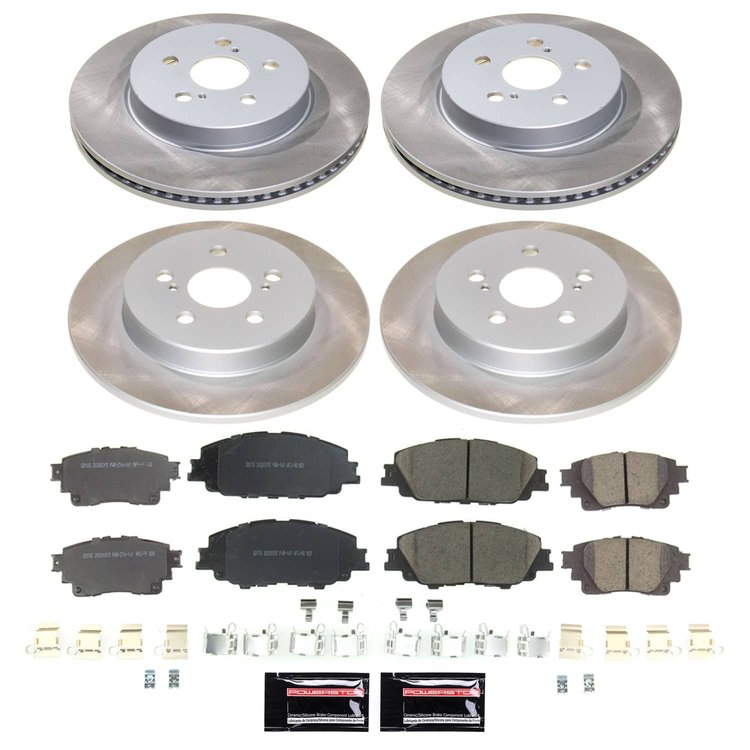 SC8362 Semi-Coated Rotor & Low-Dust Ceramic Brake Pad Kit