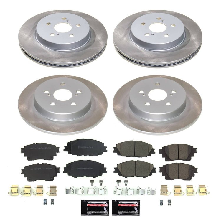 SC8390 Semi-Coated Rotor & Low-Dust Ceramic Brake Pad Kit