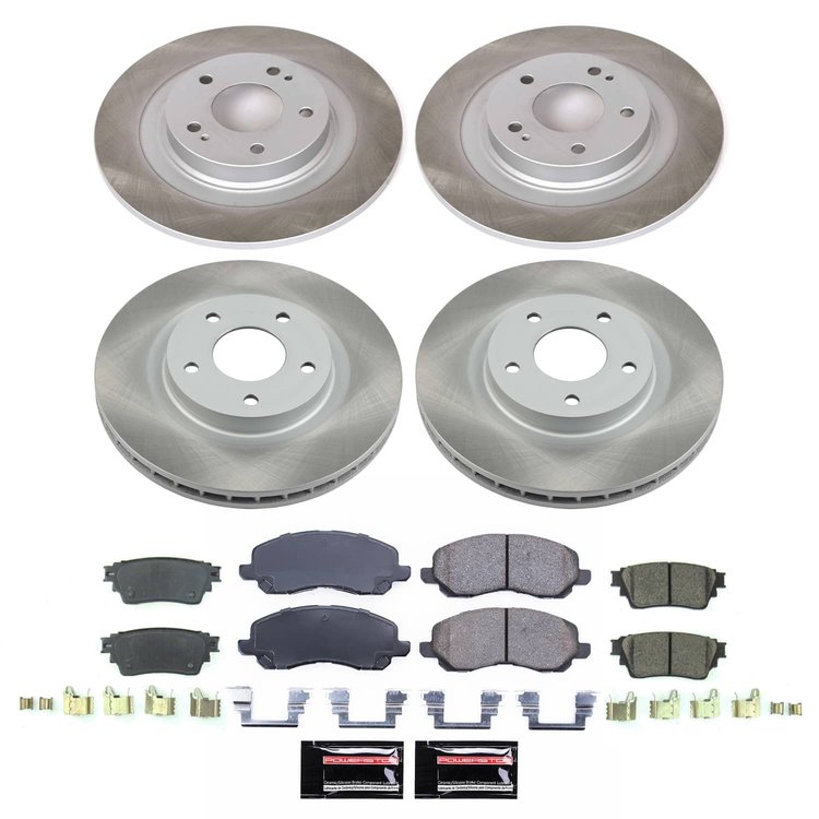 SC8397 Semi-Coated Rotor & Low-Dust Ceramic Brake Pad Kit