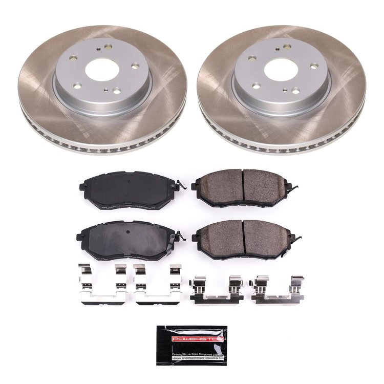 SC8404 Semi-Coated Rotor & Low-Dust Ceramic Brake Pad Kit