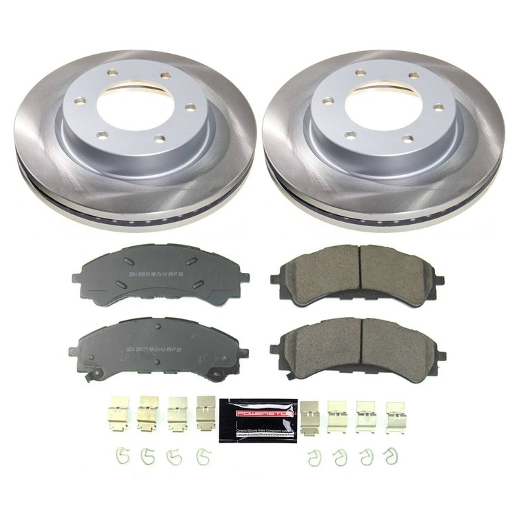 SC8413 Semi-Coated Rotor & Low-Dust Ceramic Brake Pad Kit