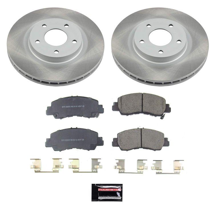 SC8424 Semi-Coated Rotor & Low-Dust Ceramic Brake Pad Kit