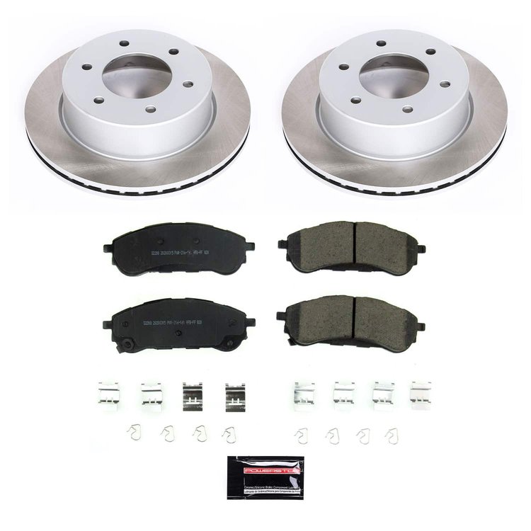 SC8430 Semi-Coated Rotor & Low-Dust Ceramic Brake Pad Kit
