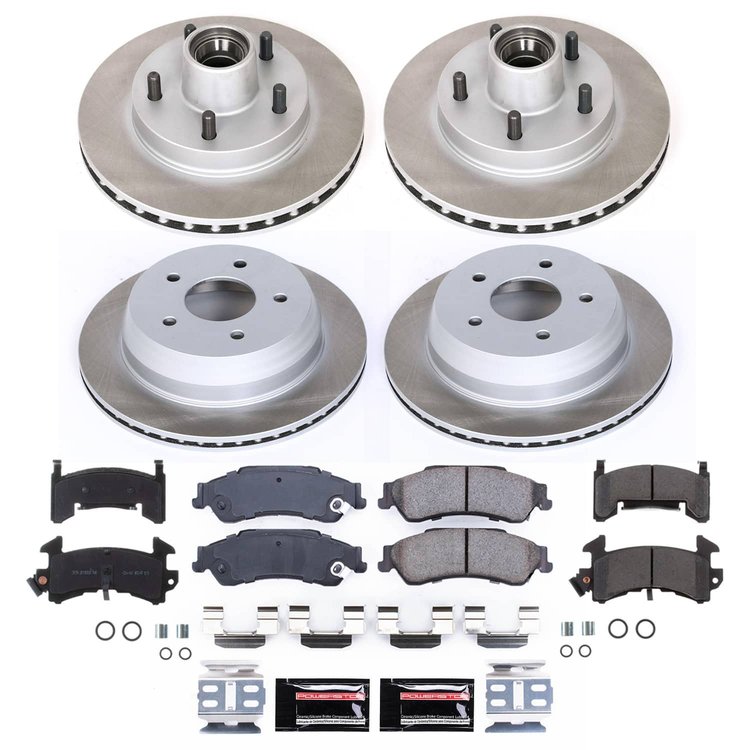 SC8437 Semi-Coated Rotor & Low-Dust Ceramic Brake Pad Kit