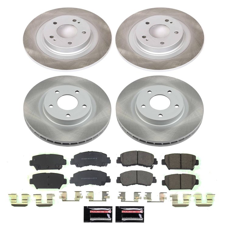 SC8461 Semi-Coated Rotor & Low-Dust Ceramic Brake Pad Kit