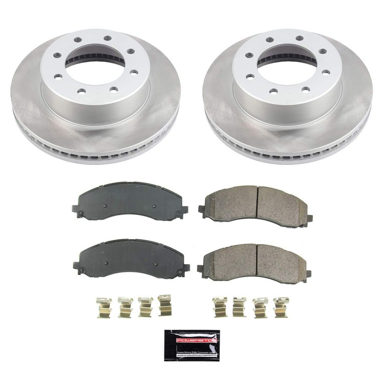 SC8478 Semi-Coated Rotor & Low-Dust Ceramic Brake Pad Kit