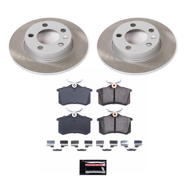 SC848 Semi-Coated Rotor & Low-Dust Ceramic Brake Pad Kit